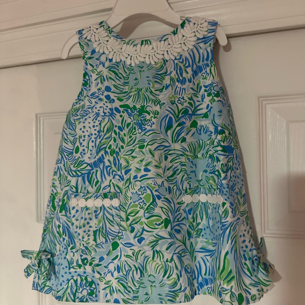 Lilly Pulitzer Blue and Green Kids Casual Dress